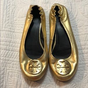 Tory Burch Gold Flats 8
